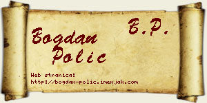 Bogdan Polić vizit kartica